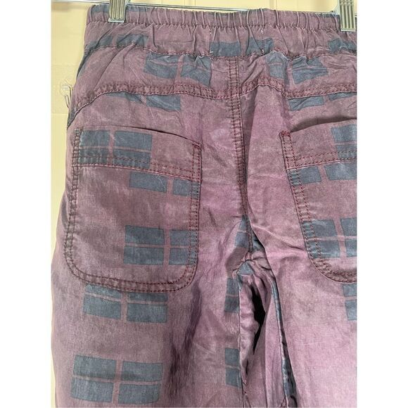 Anthropologie Women's Black and Purple jacquard Button Fly Joggers Size‎ XS - Picture 7 of 10